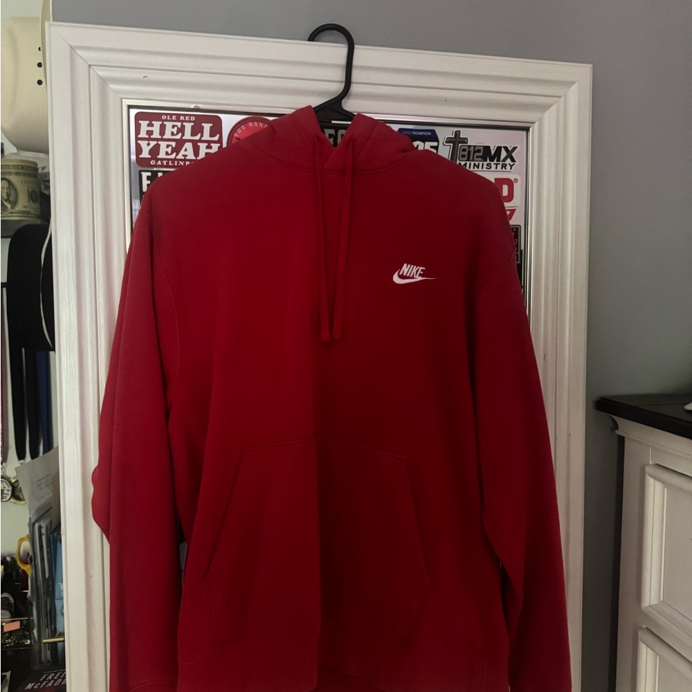 Nike Red Sweatshirt with Classic Swoosh